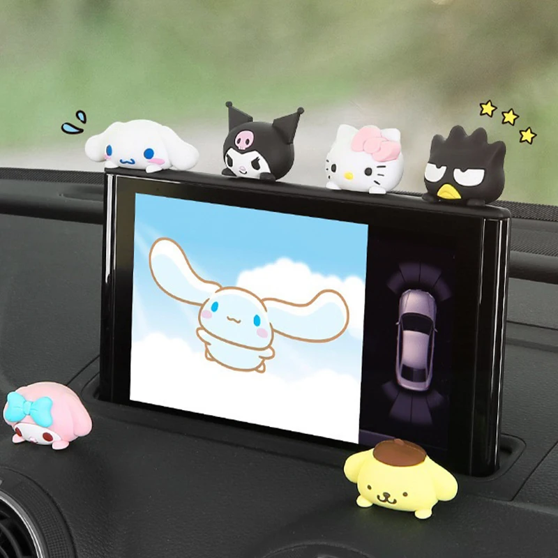 

New Style Kawaii Sanrio Hello Kitty My Melody Cinnamoroll Anime Figure Car Ornaments Center Console Decoration Accessories Gift