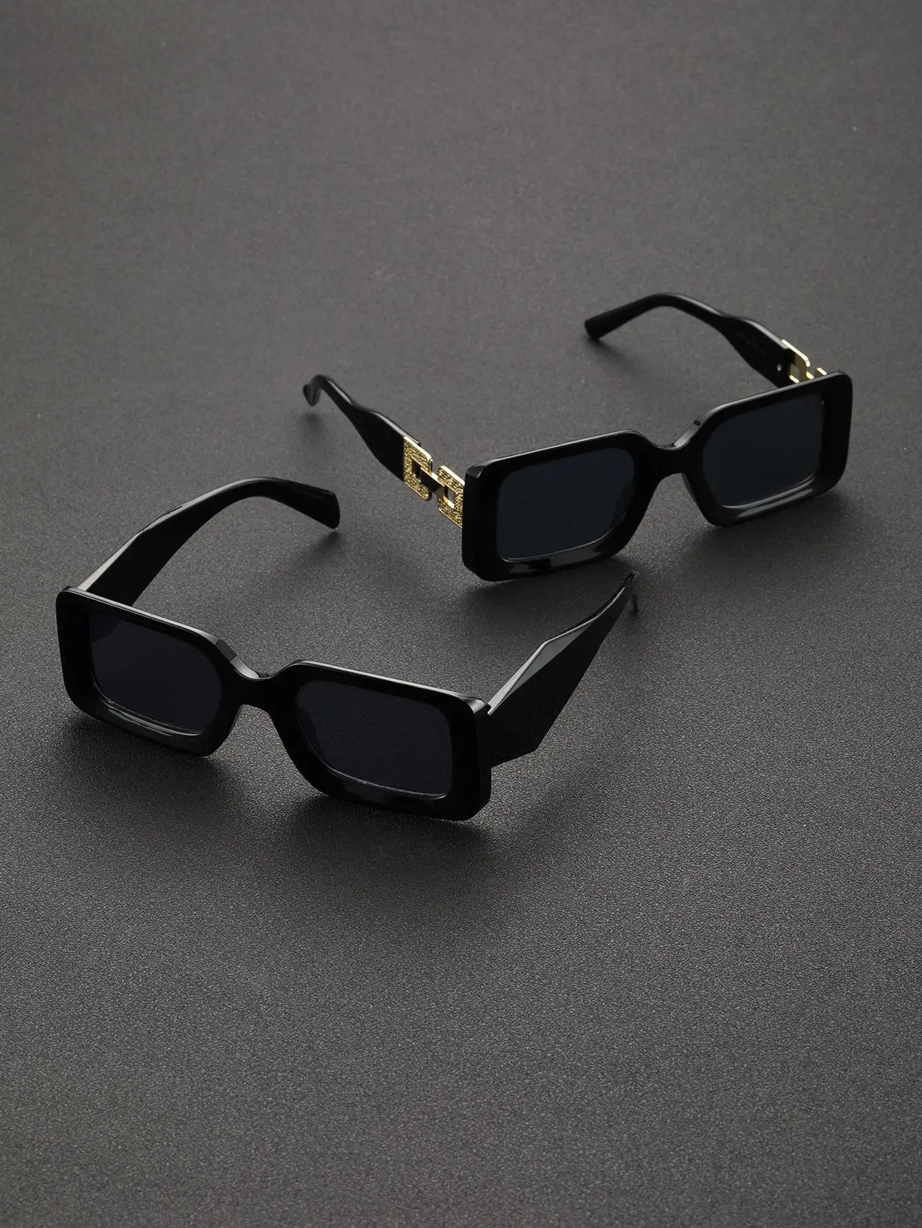 2 шт. солнцезащитные очки унисекс в квадратной оправе