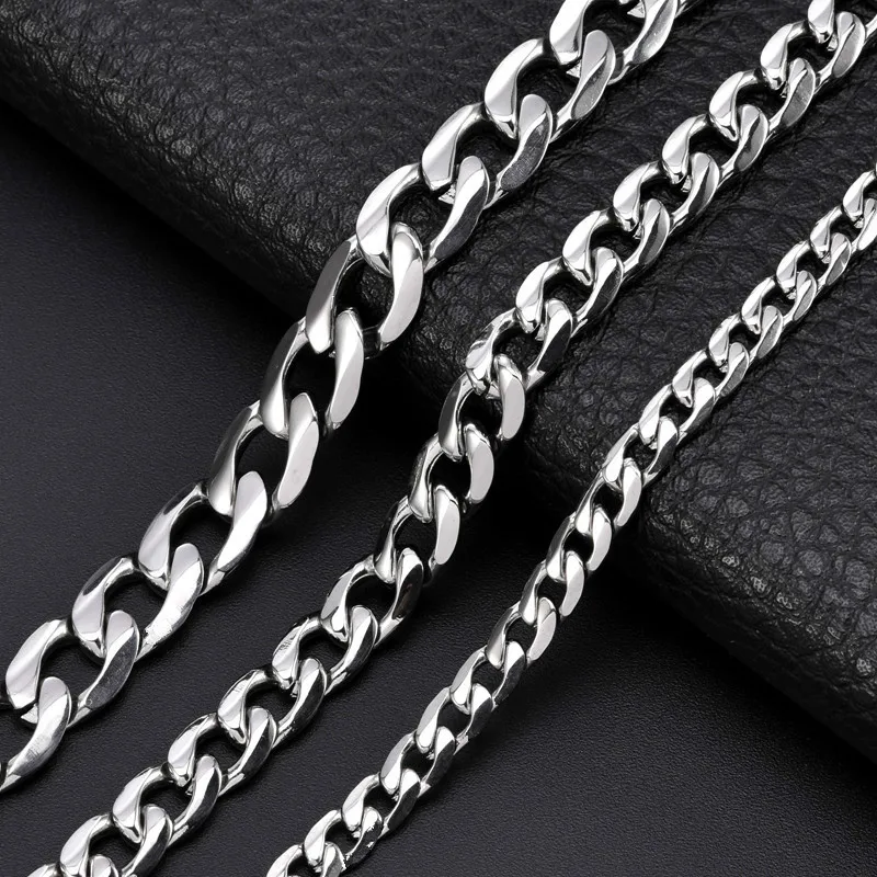 

5mm 7mm 9mm 50cm 60cm NK Chain Necklace Men Women Stainless Steel Classic NK Figaro Chain Hiphop Long Necklace for Men Party