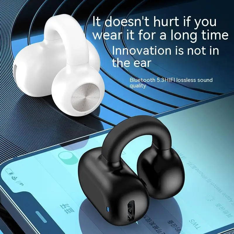 Фото Новая беспроводная Bluetooth-гарнитура Z28 с одним ухом и зажимом для ушей 5,3 очень долгий срок службы в режиме ожидания шумоподавление движения №3