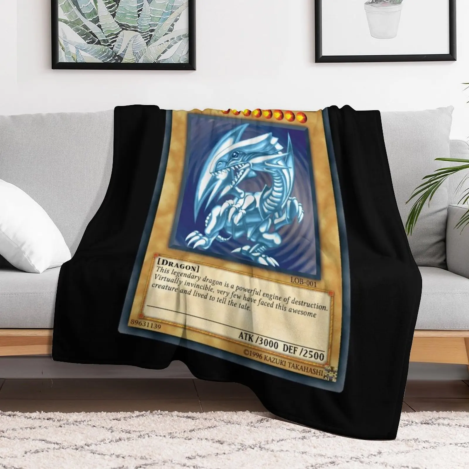 Одеяло с голубыми глазами белым драконом Yu Gí Oh декоративные кровати одеяла на