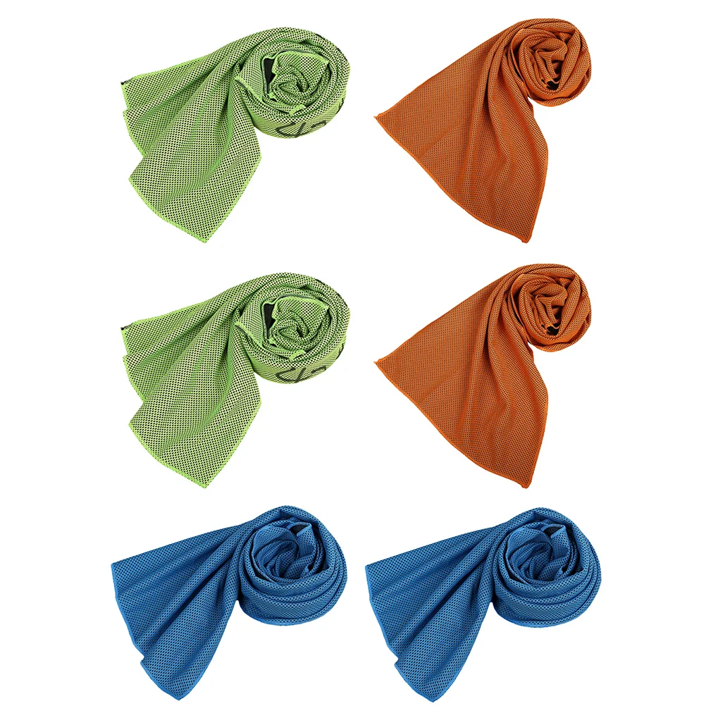 

1 Set 6Pcs Cool Sports Exercise Towel Neck Cooling Towel Sports Towel Scarf Yoga Towel Wrap Workout Towel Wrap Towel