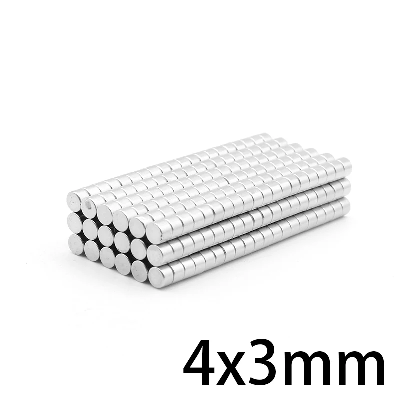 

50/100/200/500/1000/1500PCS 4x3 Mini Small Round Powerful Magnets Strong 4mmx3mm Permanent Neodymium Magnet Disc 4x3mm 4*3 mm