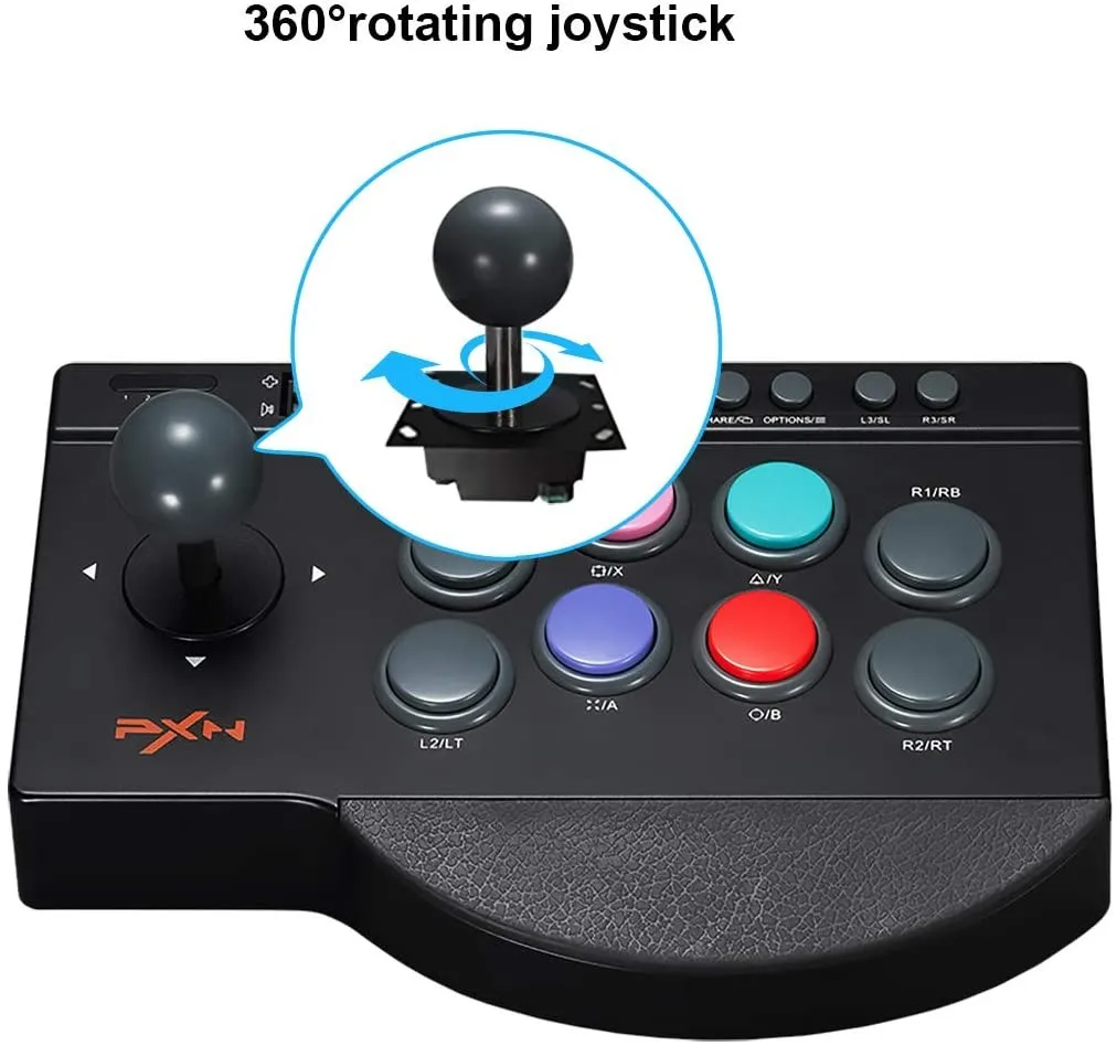 

Новый джойстик для ПК PS4, контроллер для PS3/Xbox One/Switch, аркадная боевая игра, боевой джойстик PXN 0082 USB Street Fighter (черный)