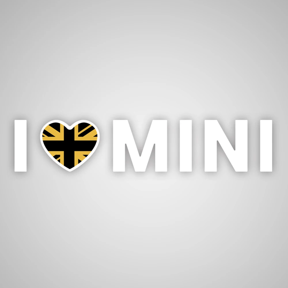 

I LOVE Mini для Mini Cooper, знаки, наклейка для мотокросса, гоночный ноутбук, шлем, багажник, настенная виниловая наклейка для автомобиля, высечка