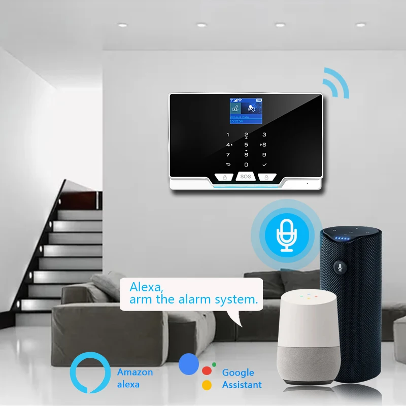 Tuya Smart 433MHz Wireless Home Burglar Alarm System WIFI GSM App Control PIR Motion Detector Door Sensor Security Kit |