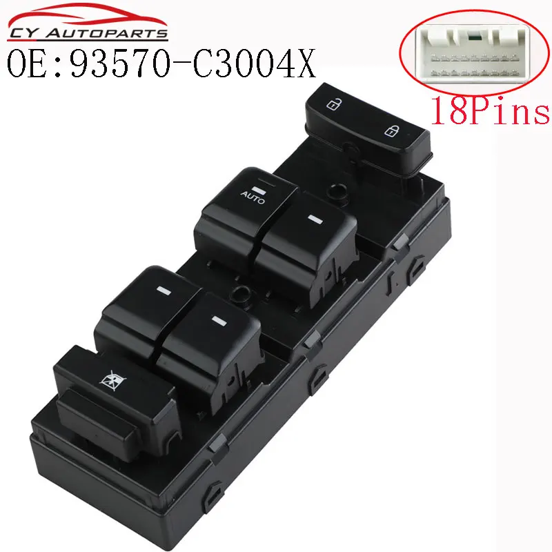 

New Front Left Power Window Switch For Hyundai Sonata 93570-C3004X 93570C3004X