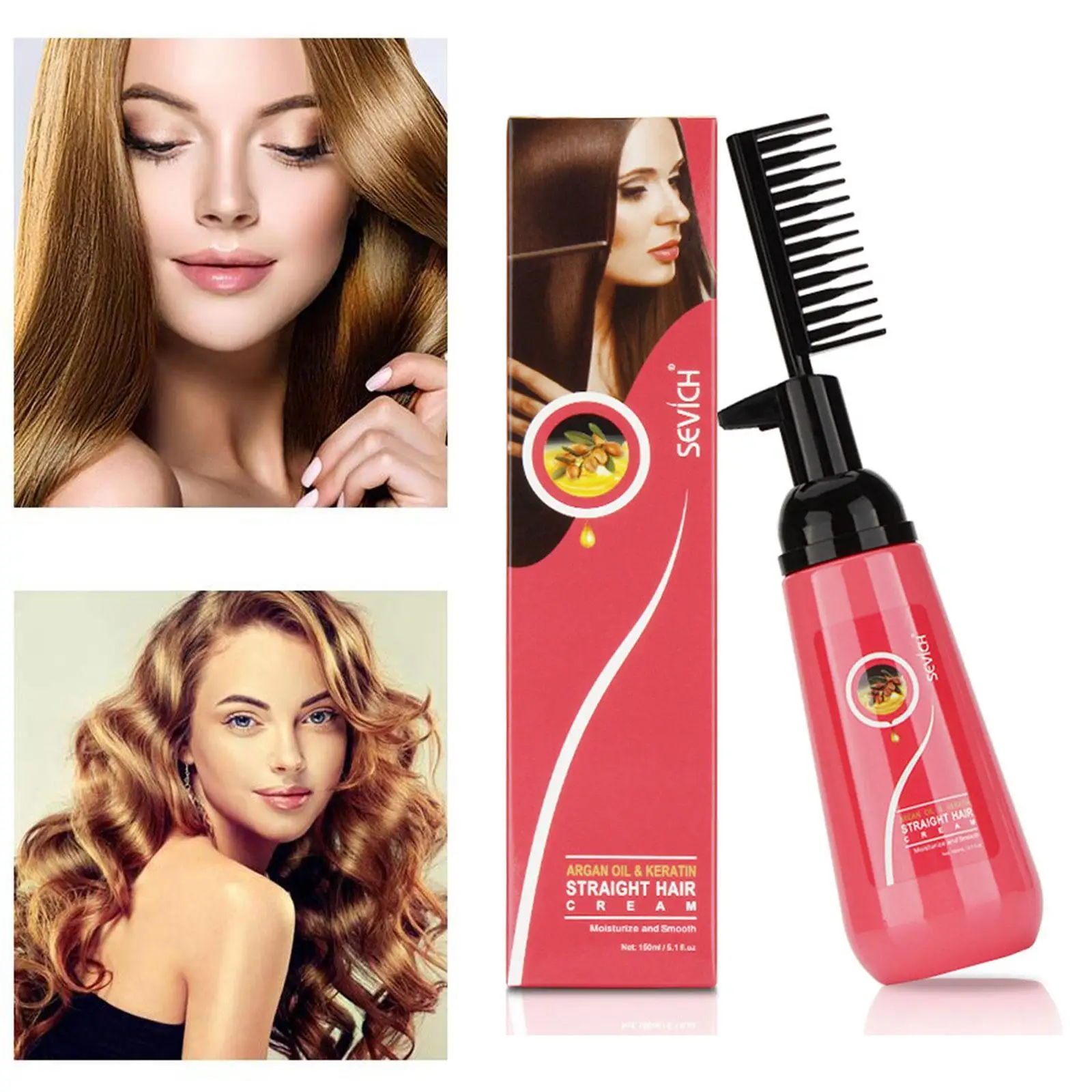 

Крем для волос с кератином Женский, протеиновый крем для выпрямления и лечения прямых волос, 3 секунды