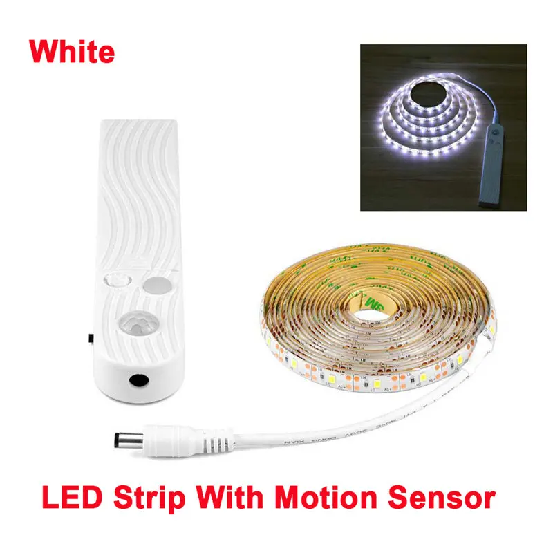 

DC 5V Motion Sensor LED Kitchen Lighting Cupboard Closet Bed Room PIR Sensor Detector Light Strip Lamp Night Light 1M/2M/3M