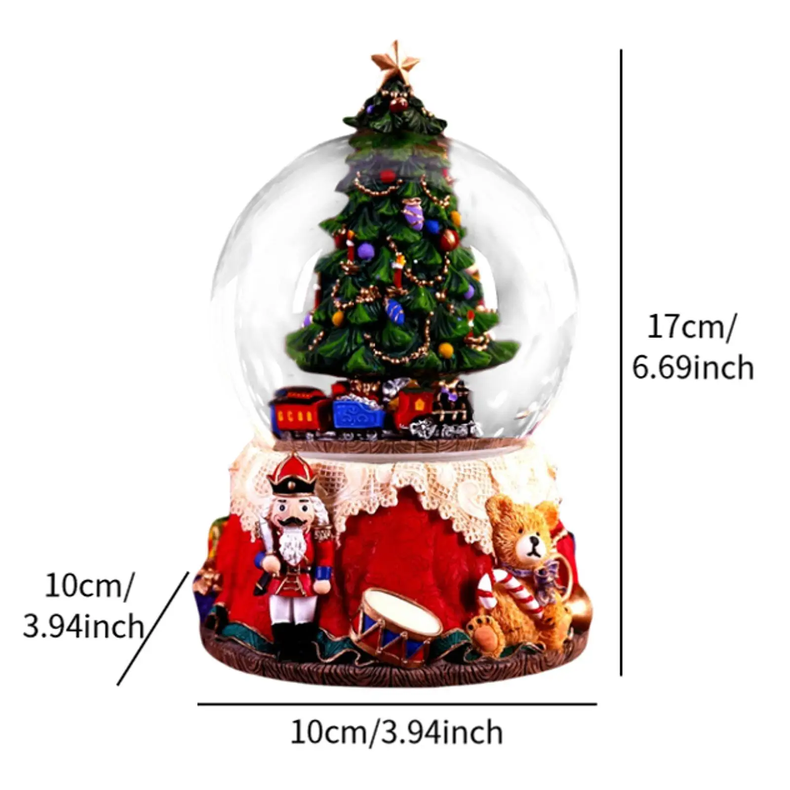 Музыкальная шкатулка Рождественский снежный глобус фонарь ночник музыкальный