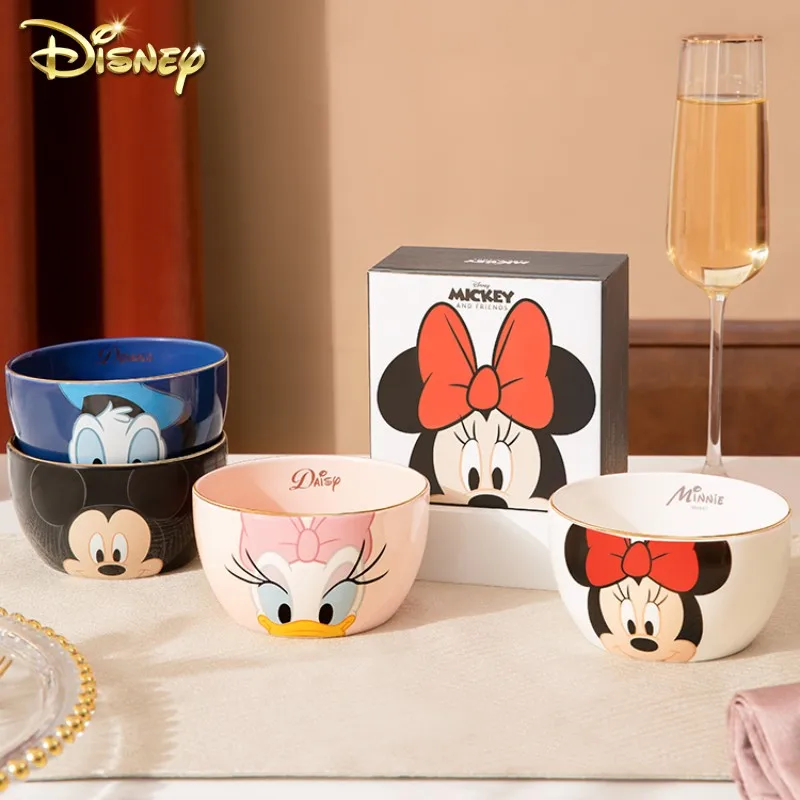 

Disney Mickey Mouse Minnie Fashion Cartoon Kawaii Cute Anime Ceramics Tableware Rice Bowl Dessert Small Bowl Birthday Gift