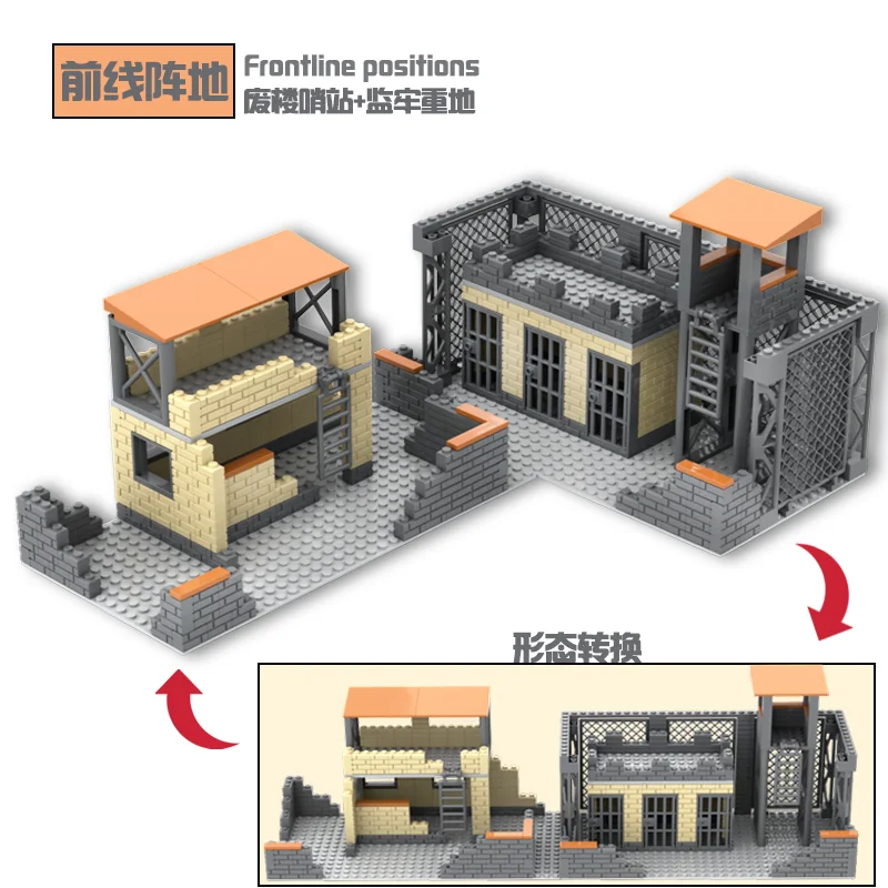 Заброшенные рюшенные строительные блоки времен Второй мировой войны военная