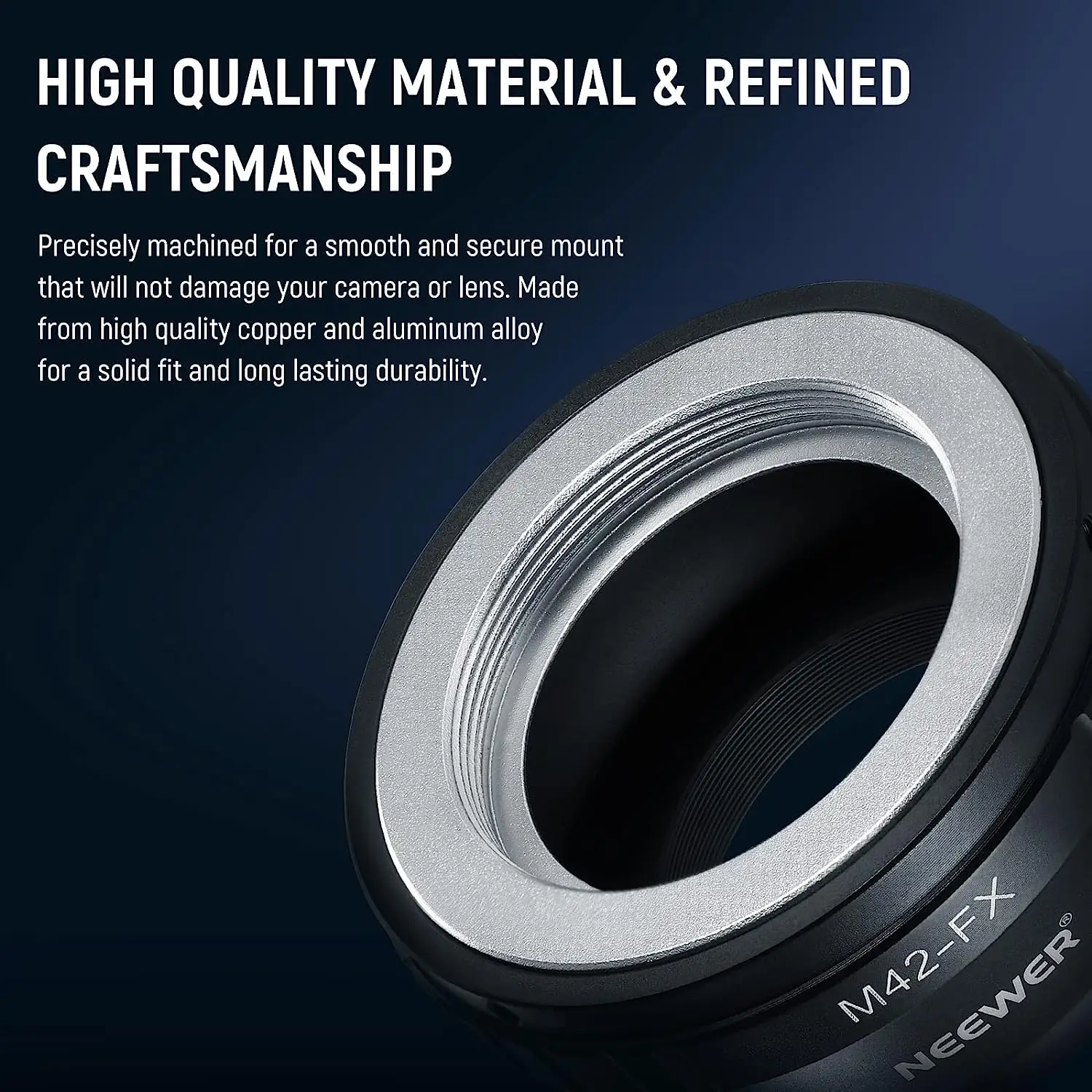 Адаптер для крепления объектива NEEWER M42 на Fuji X совместимый с объективом