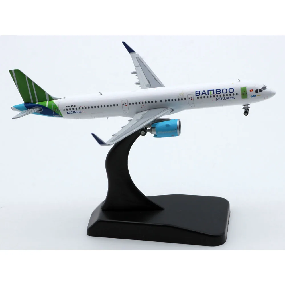 XX4180 Alloy Collectible Airplane Gift JC Wings 1:400 Bamboo Airways Airbus A321NEO Diecast Aircraft Model VN-A589 With Stand on. XX4180 Собираемая модель самолета из сплава подарок JC Wings 1:400 Bamboo Airways Airbus A321NEO Модель самолета из литого сп