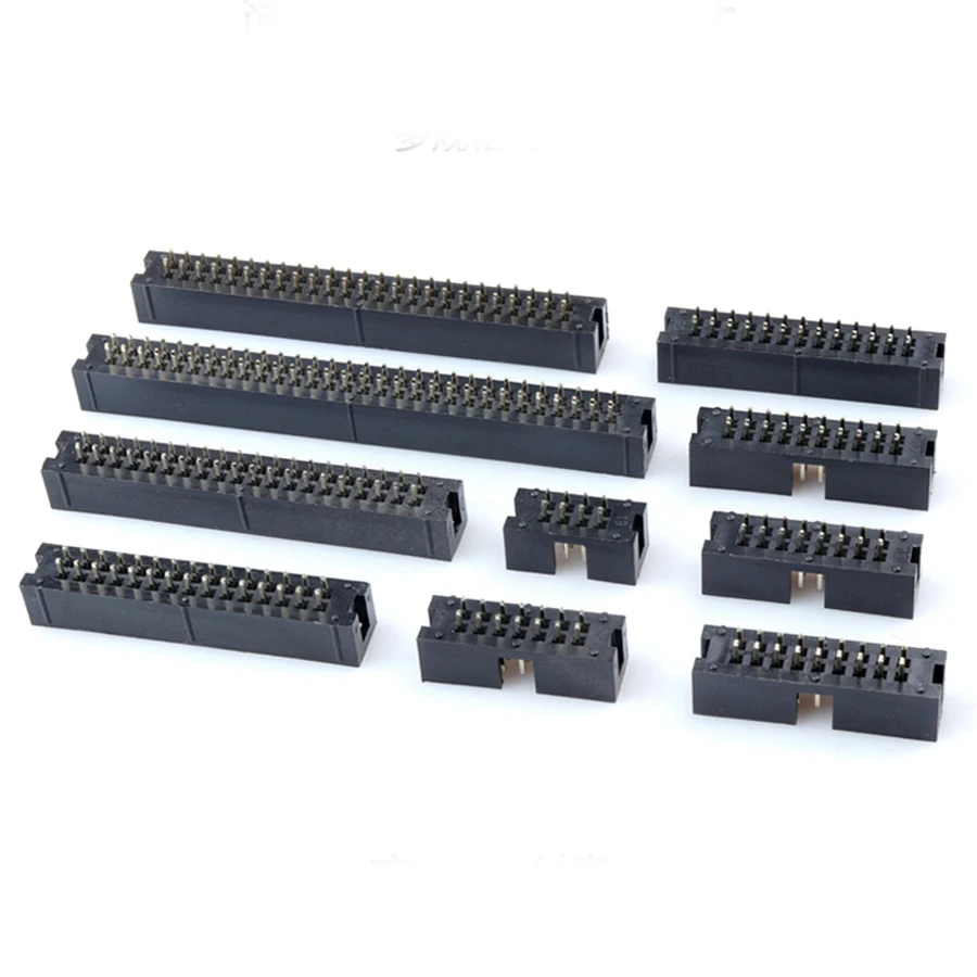 

20PCS/Lot 2.54MM DC3 IDC Socket Box Header Connector Straight Pin 180 Degree 6P/8P/10P/12P/14P/16P/20P/24P/26P/30P/34P/40P/50P