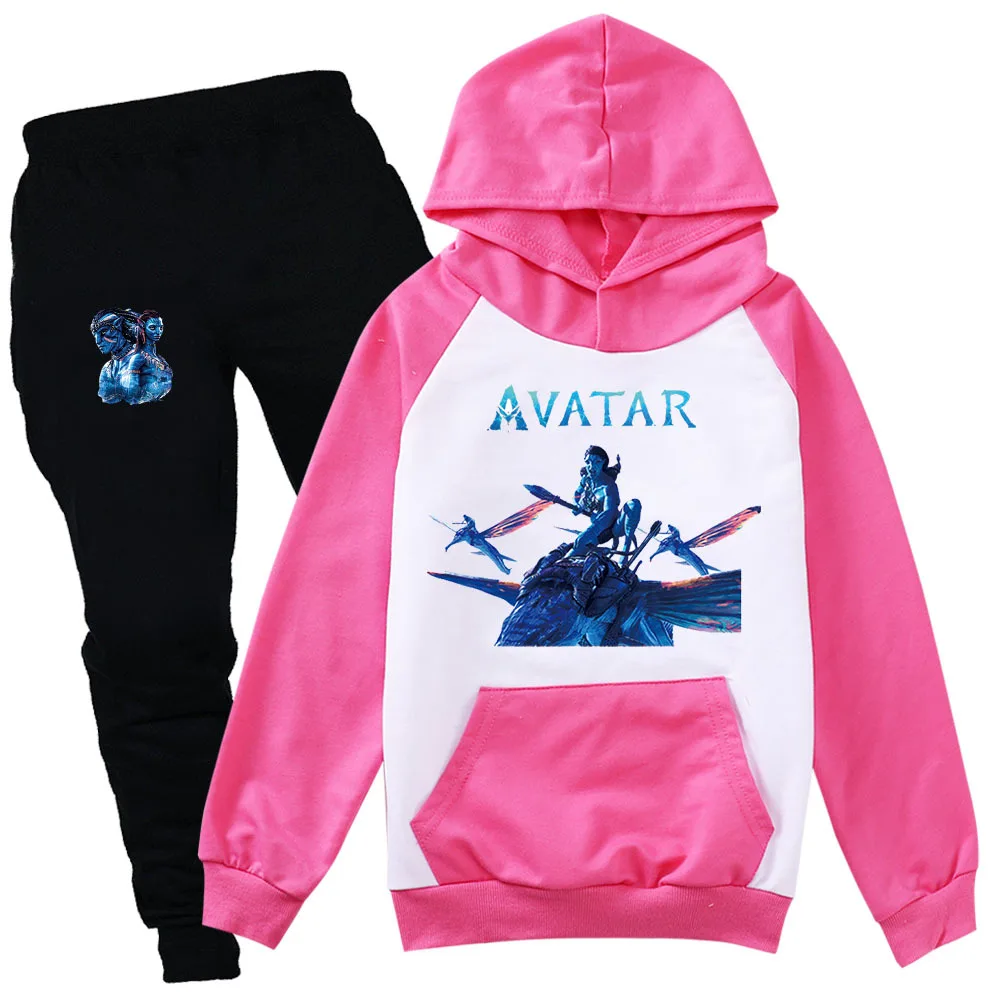 

New Disney Avatar 2 Kids Hoodies Sweatshirt+Pants Clothes Sets Boys Girls Sportswear Children's Spring Autumn Jogging