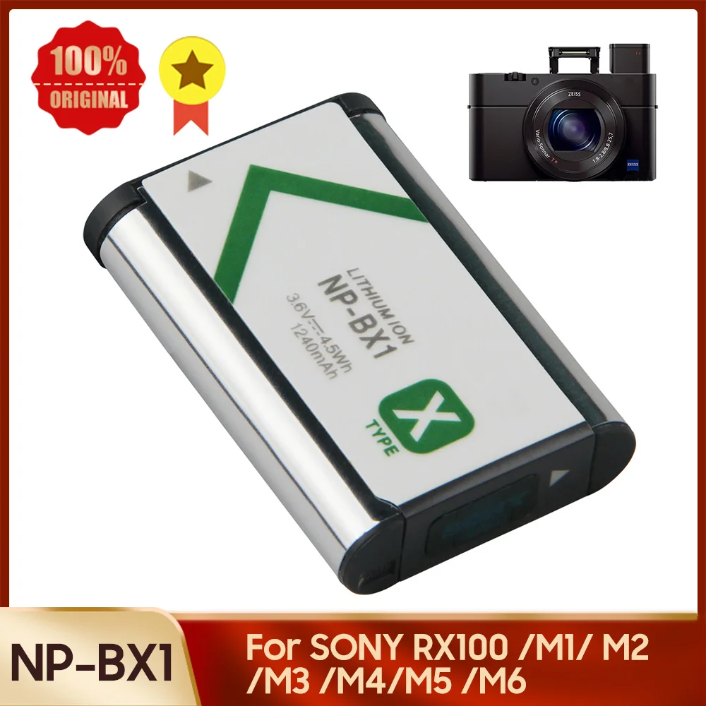 

Original Replacement Battery NP-BX1 For RX100 HX350 M6 M1 M4 M2 M5 M3 RX1R RX1 HX400 WX350 WX300 HX300 HX90 Camera Battery