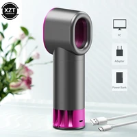 new portable handheld bladeless fan usb rechargeable mute 3 speed level adjustable small electric fan