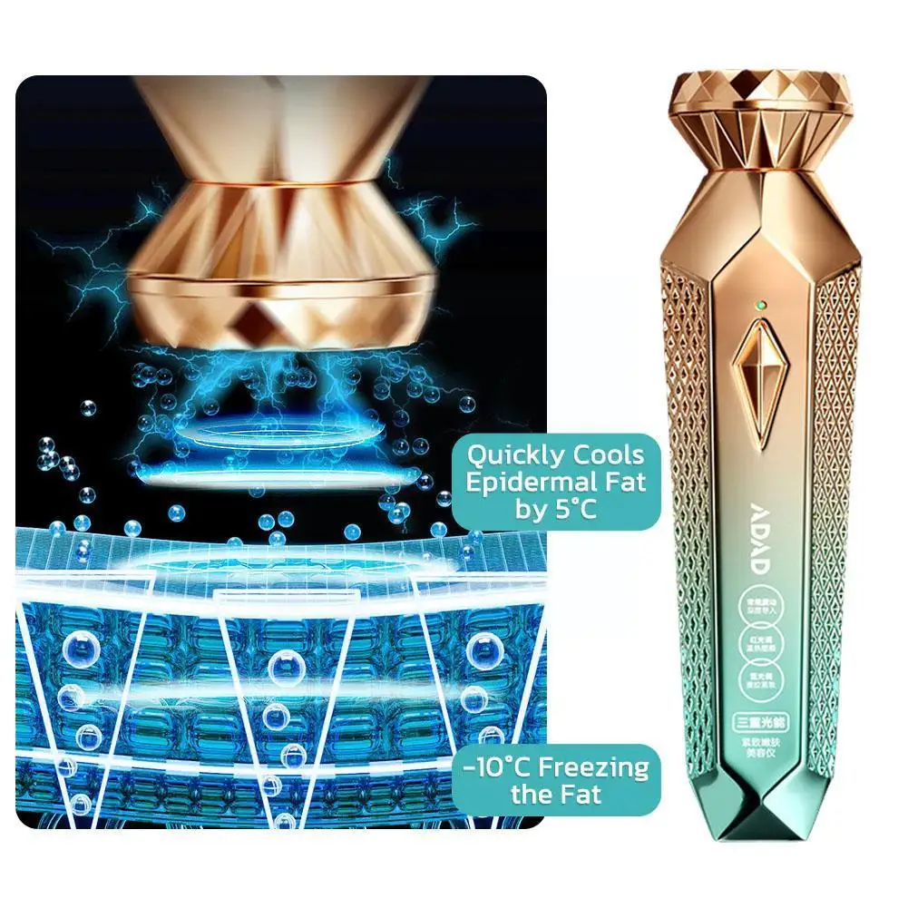 

Тройной фотоэлектрический радиочастотный массажер, косметический фотоаппарат, портативная двойная вибрация, впитывание и зарядка, импорт...