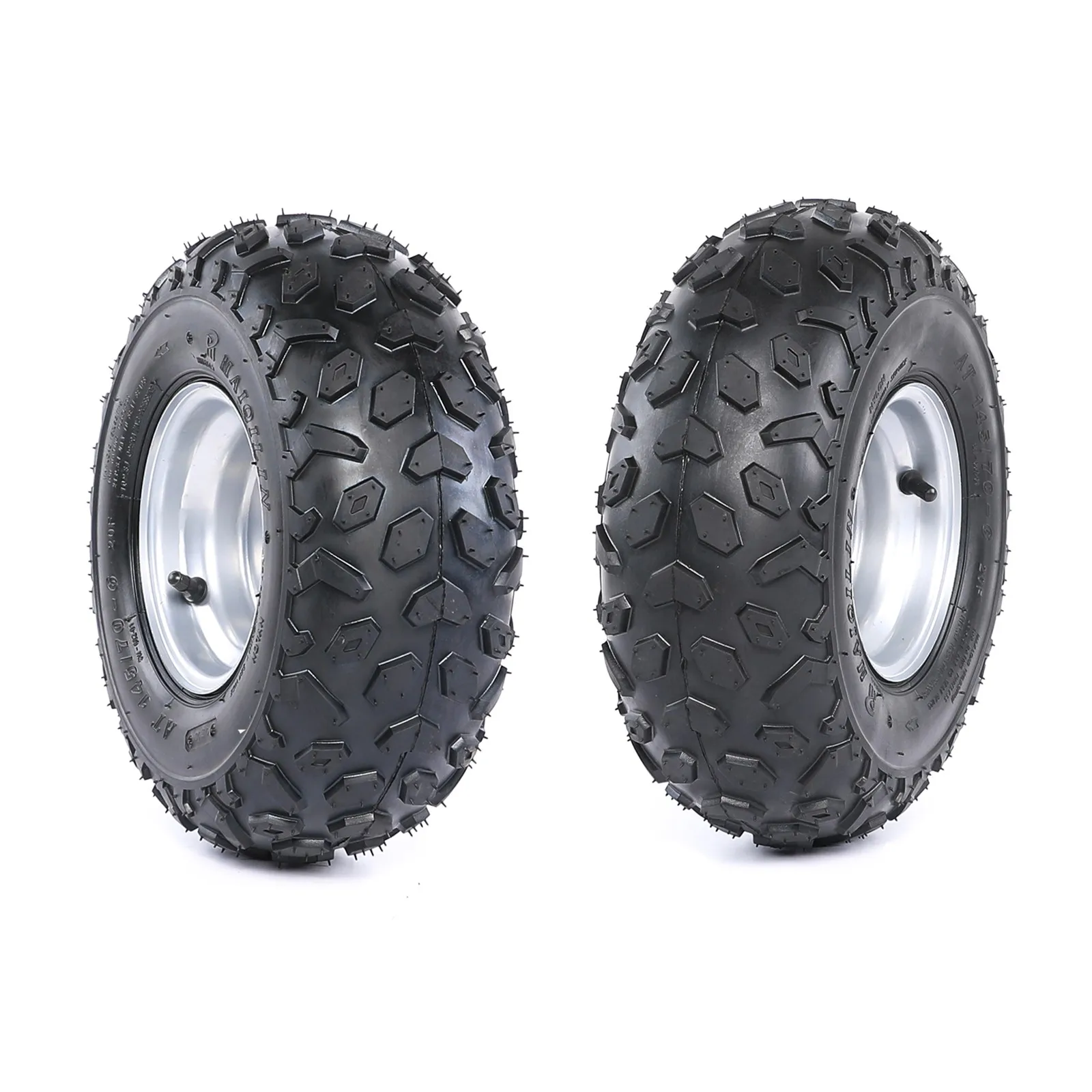 2x 145/70- 6" Inch Wheel Tyre Tire Rim 50/70/90/110/125cc Quad Bike Buggy ATV