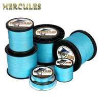 hercules 300m 500m 1000m fishing line 12 strands blue multifilament 10 420lb pe braided resistant super strong wire carp smooth