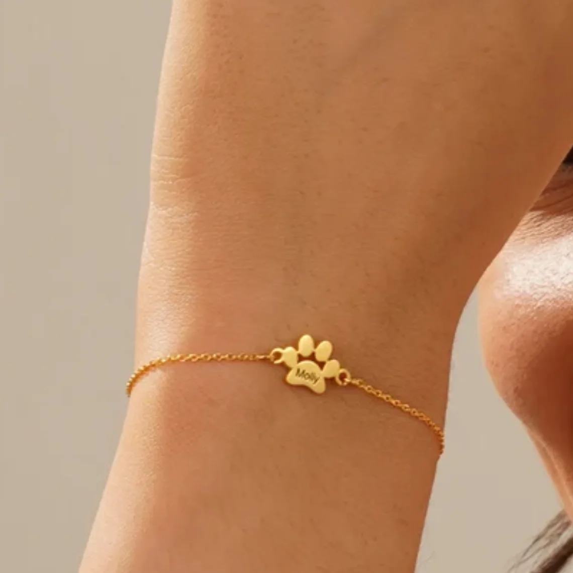 Персонализированная кошка искусственная кожа нержавеющая сталь вырезанное имя