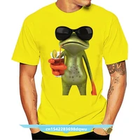 funny print men t shirt women cool tshirt frog funny cocktail sunglasses retro vintage hipster unisex t shirt 2120