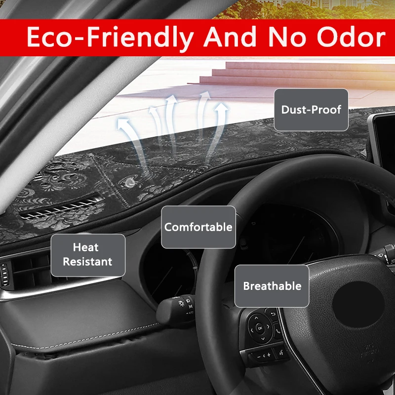 

QHCP Dashboard Cover Protective Pad Sunshade Mats Cushion Dashmat Carpet Fits For Toyota Harrier Venza 2022 Interior Accessories