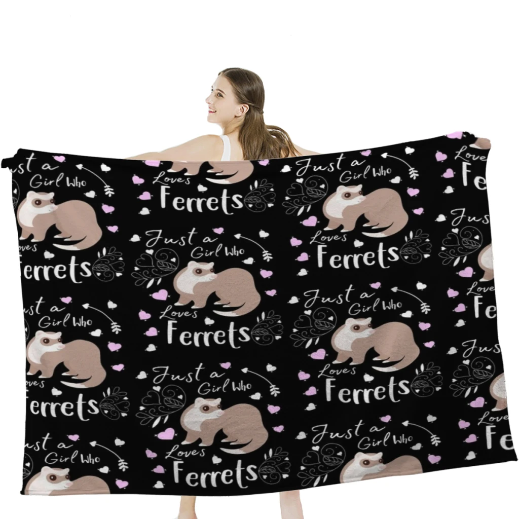 

Одеяло «хорьки», мягкое бархатное одеяло для кемпинга, постельное белье, одеяло для холодного кинотеатра или путешествий