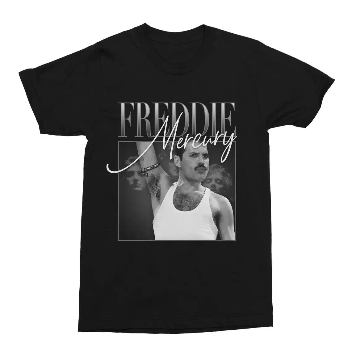 

Freddie Mercury T-Shirt Unisex Retro 80s 90s Queen Tee Vintage Mens Womens Throwback Homage T-Shirt Funny Gift