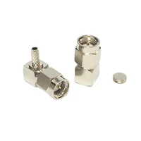 1pc sma male plug connector crimp for rg316rg174lmr100 right angle nickelplated wholesale new