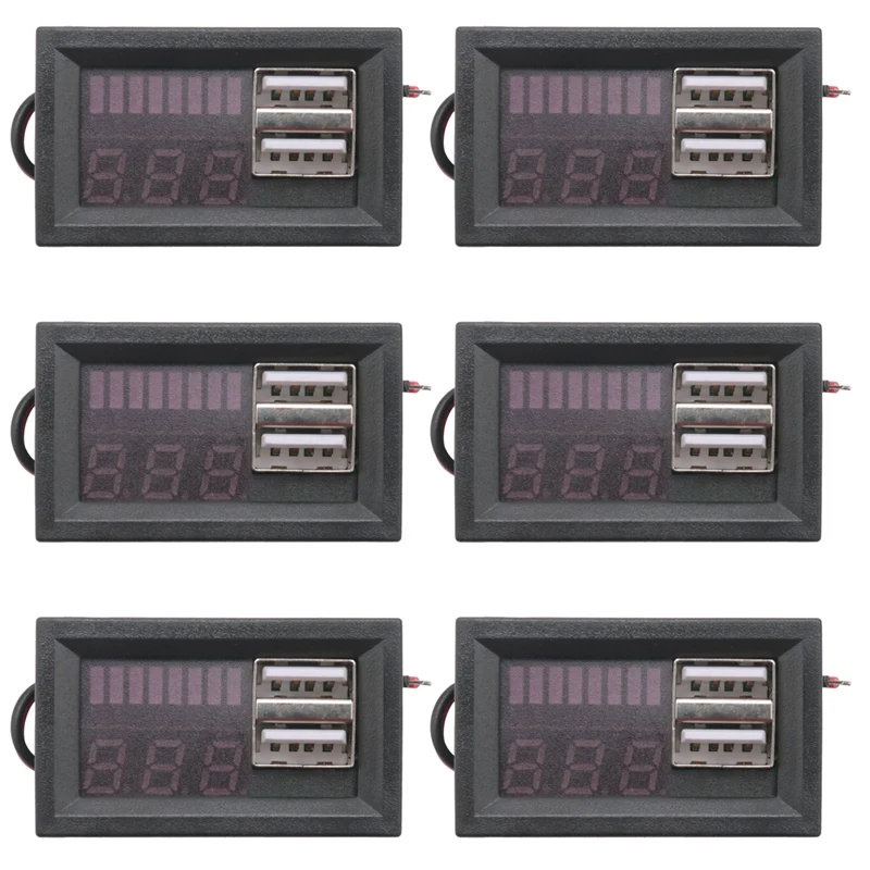 

6X Red LED Digital Display Voltmeter Mini Voltage Meter Volt Tester Panel