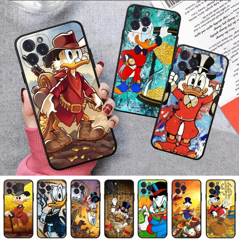 

Disney Scrooge McDuck Phone Case For iPhone 8 7 6 6S Plus X SE 2020 XR XS 14 11 12 13 Mini Pro Max Mobile Case