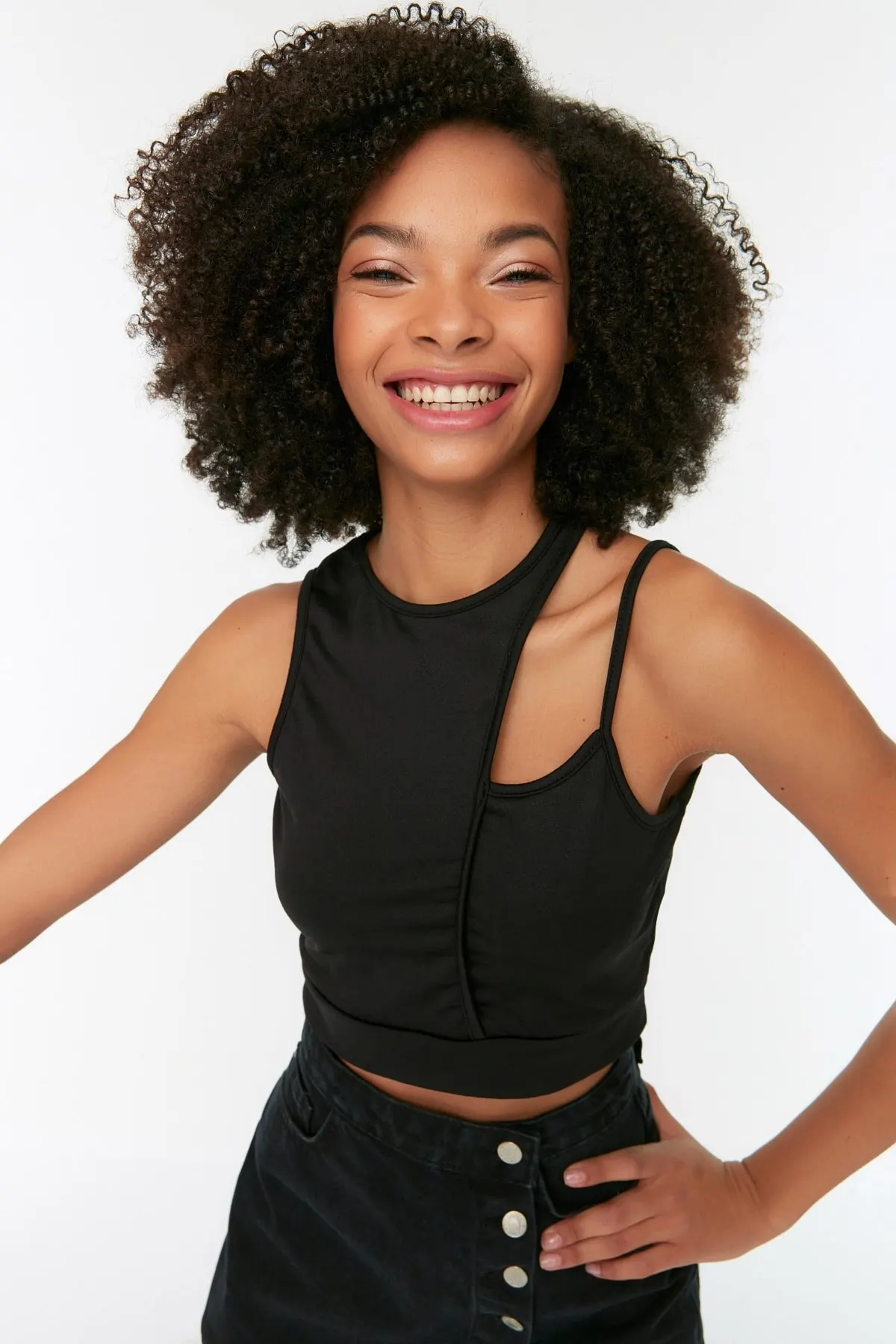 

Женская летняя укороченная блузка, черная трикотажная блузка с вырезами, повседневная майка, жилет, блузка