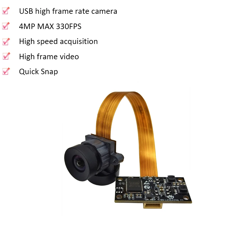 

2688 x 1520 2K HD 4MP 1/3 CMOS High Speed FF USB Camera Module color 330FPS drive free image capture