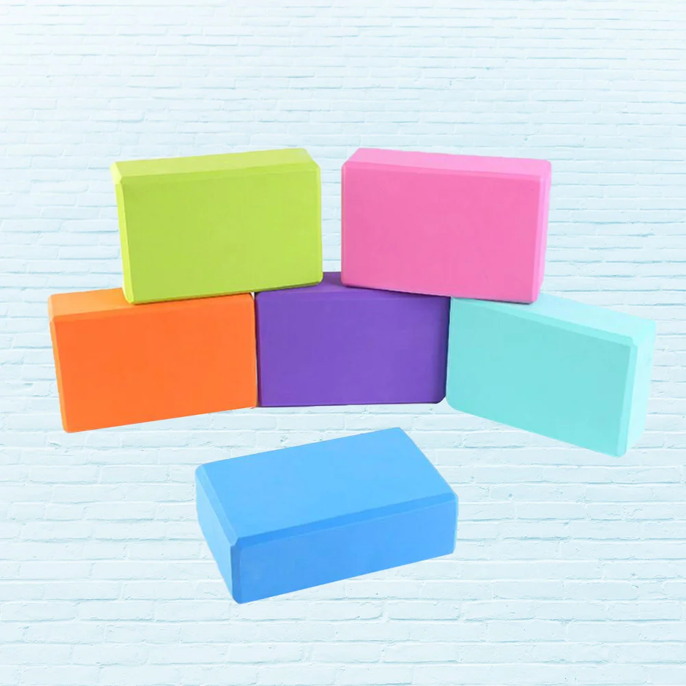 

6 Pcs Yoga Auxiliary Bricks EVA Practice High Density Foam Blocks Balance Fitness