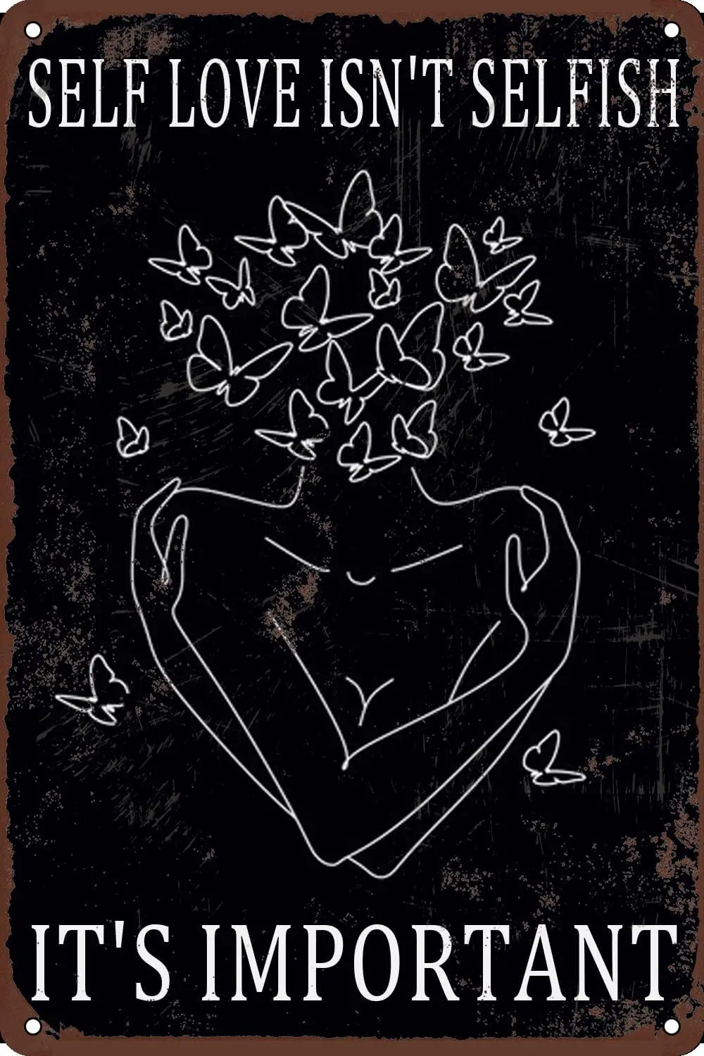 m1 Сердце любят самостоятельно забавный ретро-вывеска Сделай сам плакат