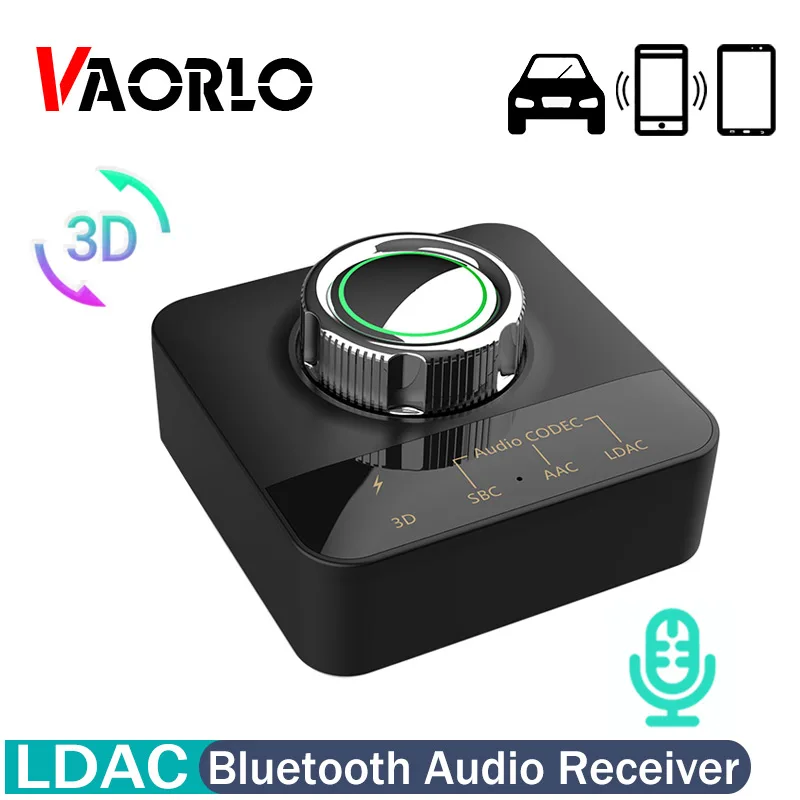 

Bluetooth Audio Receiver 3D Stereo Surround Sound With Mic LDAC/AAC/SBC CODEC 3.5mm AUX RCA HIFI Hi-Res Music Wireless Adapter