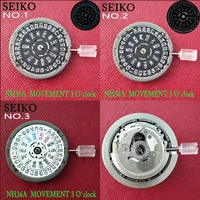 nh36 movement japan original mechanical seiko watch luminous black date week automatic 3 oclock crown watch accessories part