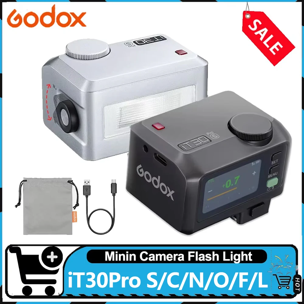 Фото Godox iT30Pro Мини-вспышка для камеры 2,8 