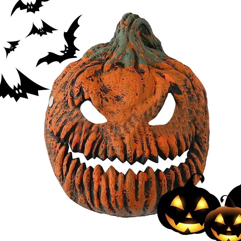 Голова тыквы, костюм, страшные маски на Хэллоуин, полная голова, страшный костюм на Хэллоуин, реквизит для украшения, товары