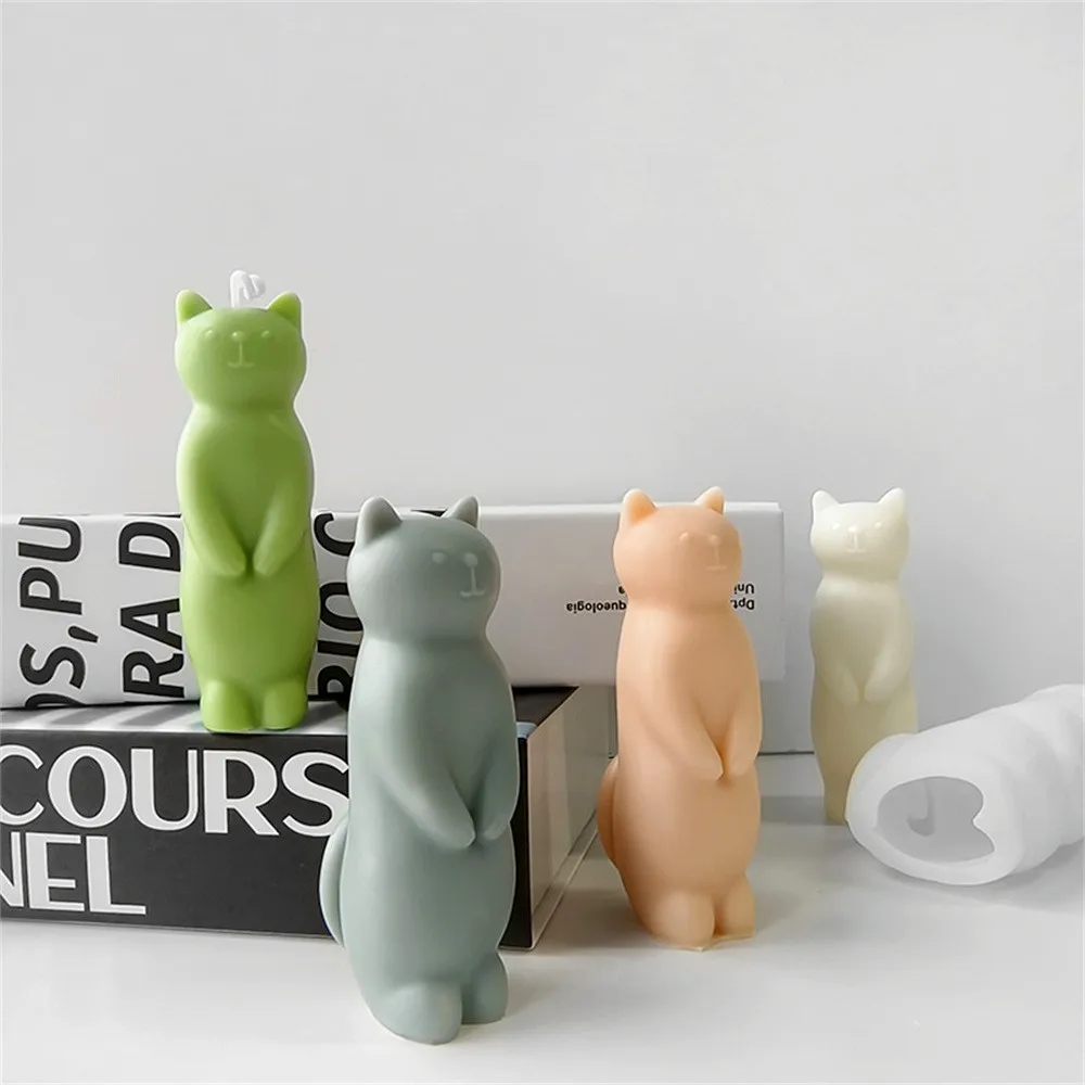Гипсовая форма для котенка антипригарная ароматерапевтическая свеча 3d Diy Kitten Craft