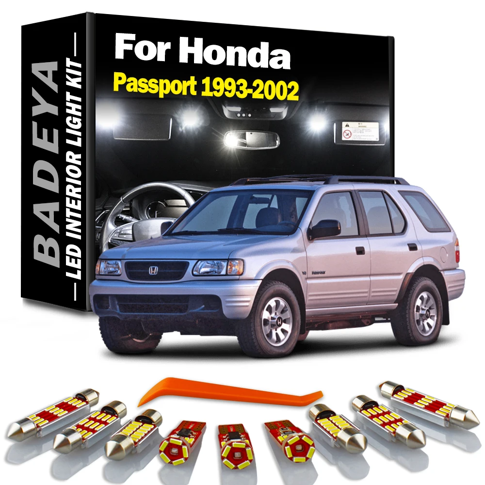 

BADEYA LED Interior Map Dome Light Kit For Honda Passport 1993- 1995 1996 1997 1998 1999 2000 2001 2002 Car Accessories Canbus