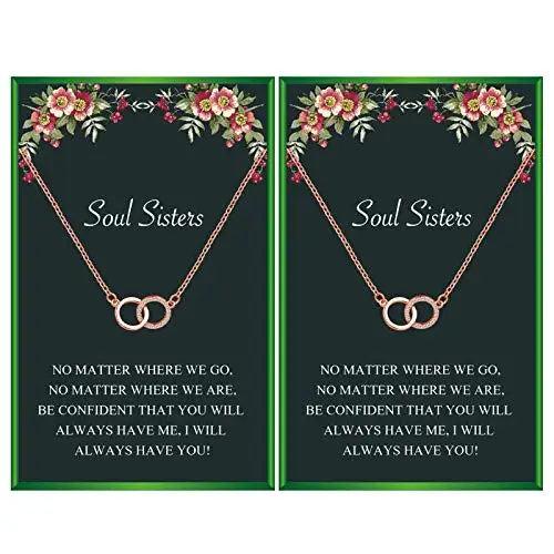 Сестры подарки от сестры для сцепляющийся круглый кулон души ожерелье на 2 дня