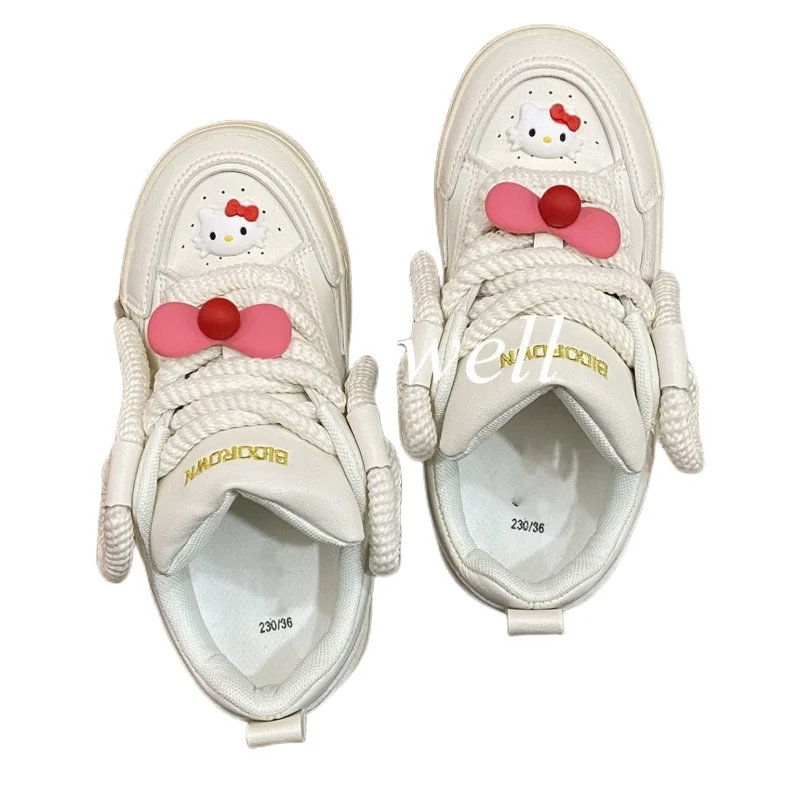 

Милые кроссовки Hellokittys Sanrios, аниме, милые Мультяшные кроссовки для бега, повседневные универсальные удобные дышащие кроссовки с сердечками для японской Девушки