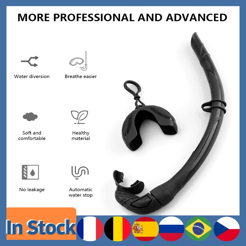 

Складная трубка для подводного плавания, силиконовый компактный футляр для хранения, для плавания с трубкой для влажного дыхания, унисекс