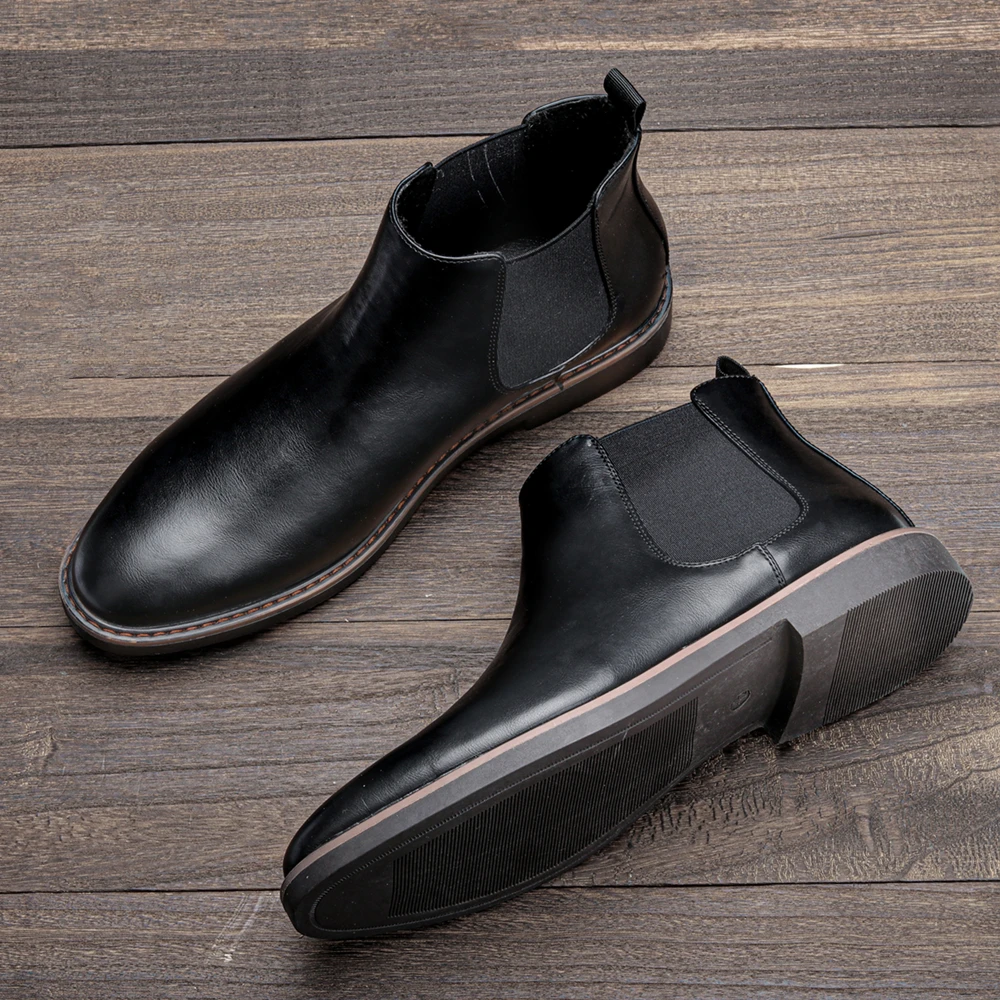 

40~46 Chelsea Boots Men 2022 Brand Comfortable Fashion Leather Men Boots #KD5232