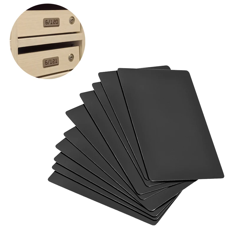 

Uxcell 50Pcs Blank Metal Card 80x40x0.25mm Painted Aluminum Plate for DIY Laser Printing Engraving Gold Tone