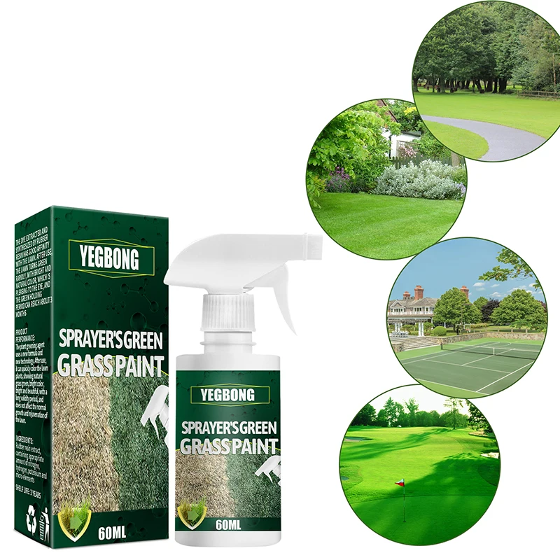

Green Grass Paint Spray Long Lasting Turf Paint Enhance Patchy Dormant Yellowing Grasses For Grass Turf TA