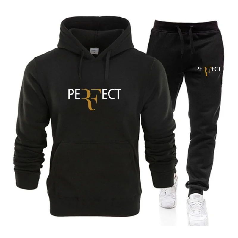 

Men's Sports Suit Autumn Winter Wool Hooded Sweatshirt + Men's Casual Sweatshirt Outdoor Sports Long Sleeved Pullover